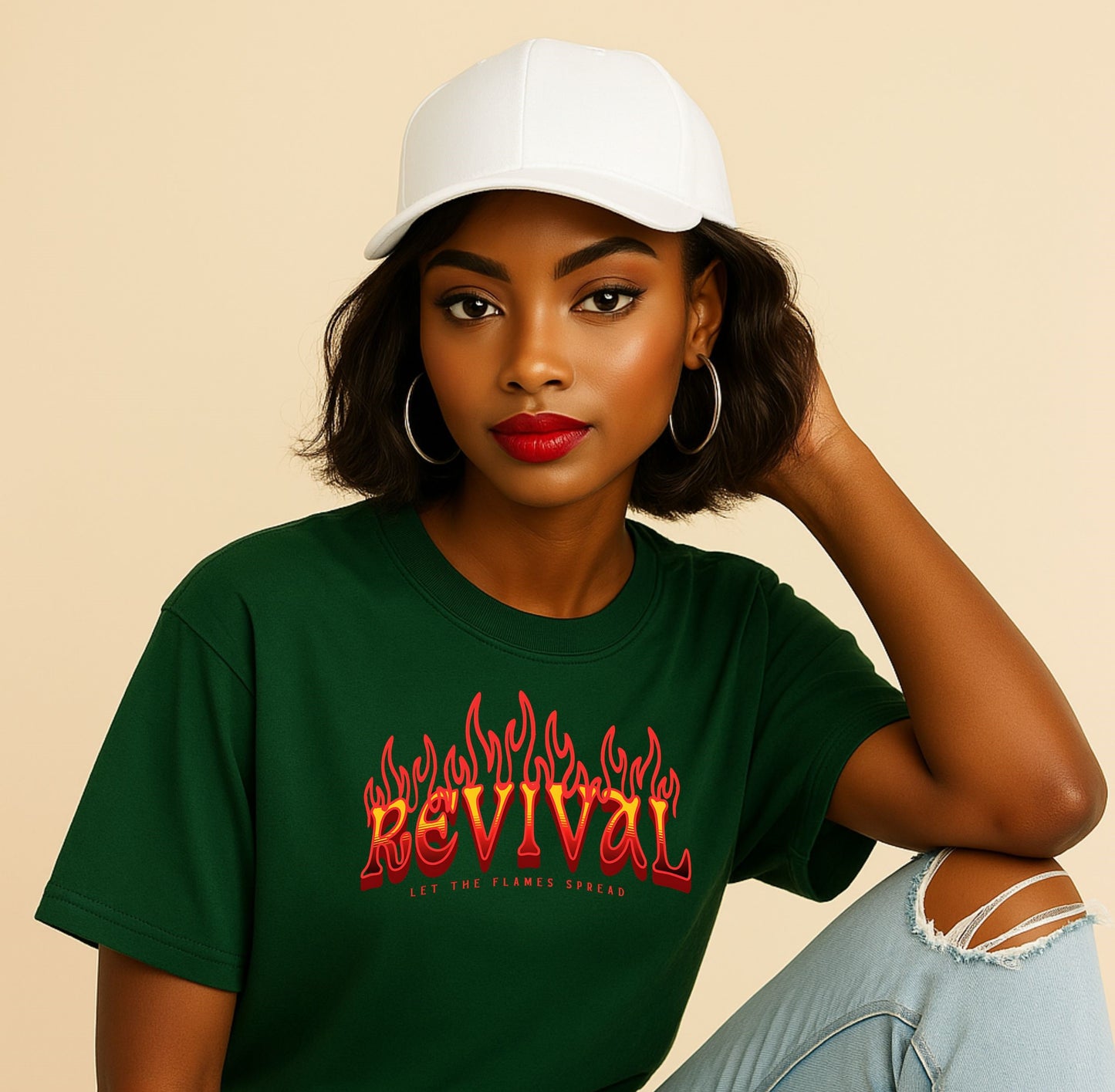 "Flames of Revival Unisex Cotton Crew Tee